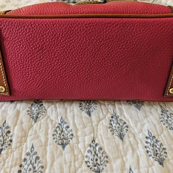 Dooney & Bourke Erica Pebbled Leather Hobo Shoulder Bag Fuchsia Pink - Picture 8 of 16